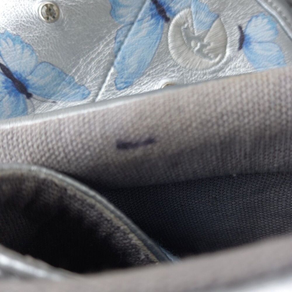 Billy Footwear Metallic Silver Butterfly Lace High Top Zip Adaptive Size 9 - Picture 5 of 11